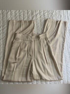 Abercrombie & Fitch Cream Satin Trouser